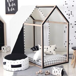 Gautier Studio black/white Pouf New!!